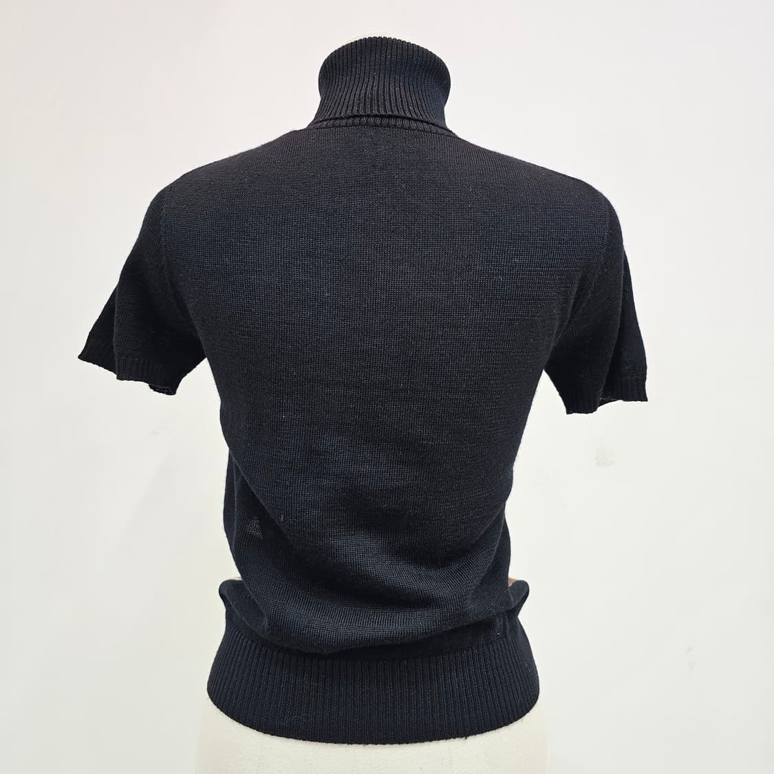 CHEZ TOI 울혼방 블랙 아가일 패턴 반팔 니트 상품이미지7