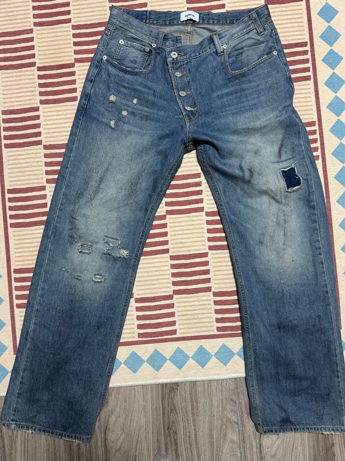 1) 스몰스튜핏튠즈 AGED TWISTED STRAIGHT DENIM  상품이미지2