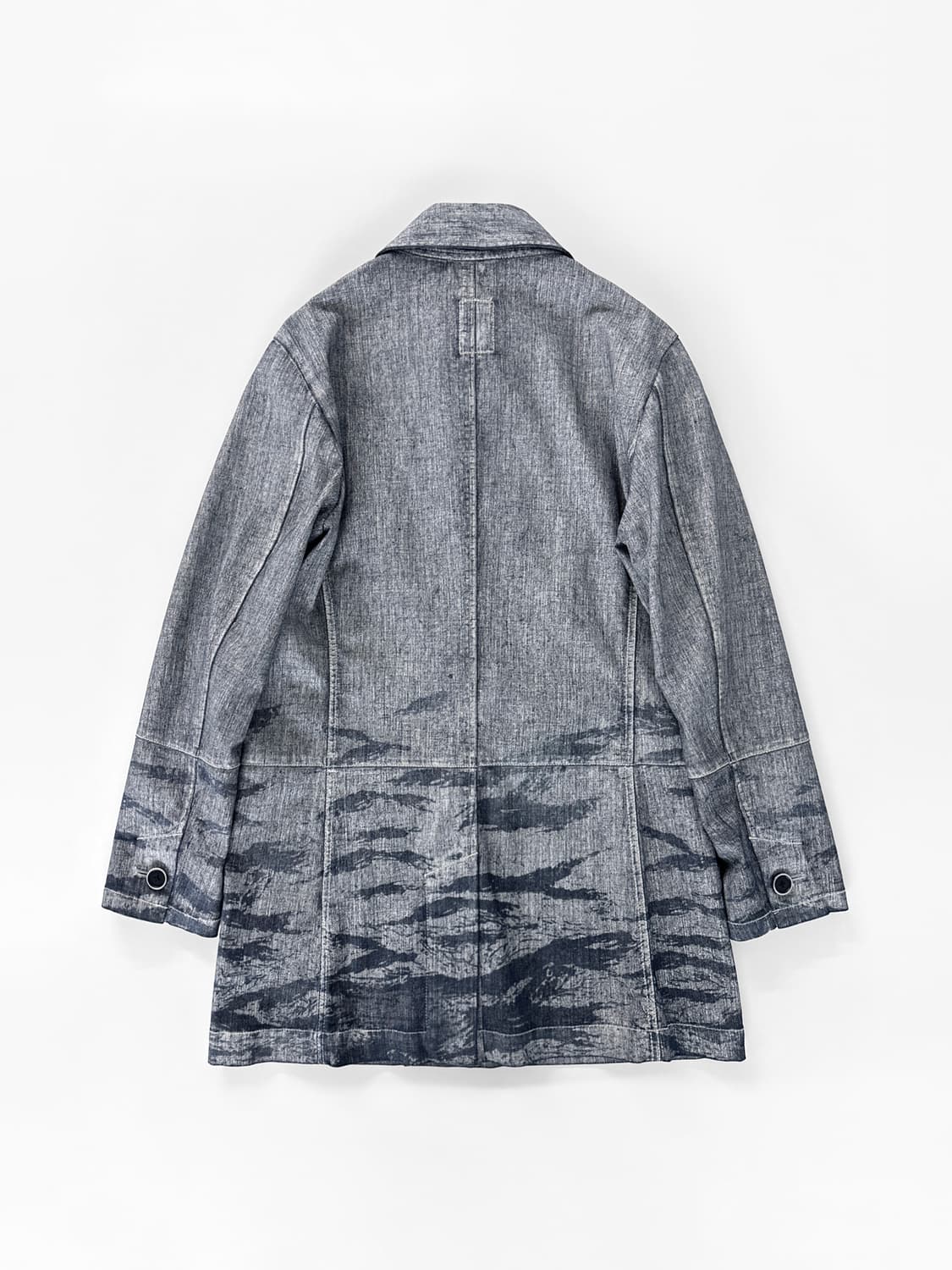 90s 마리떼 프랑소와 저버 패턴 데님 초어 코트 상품이미지2