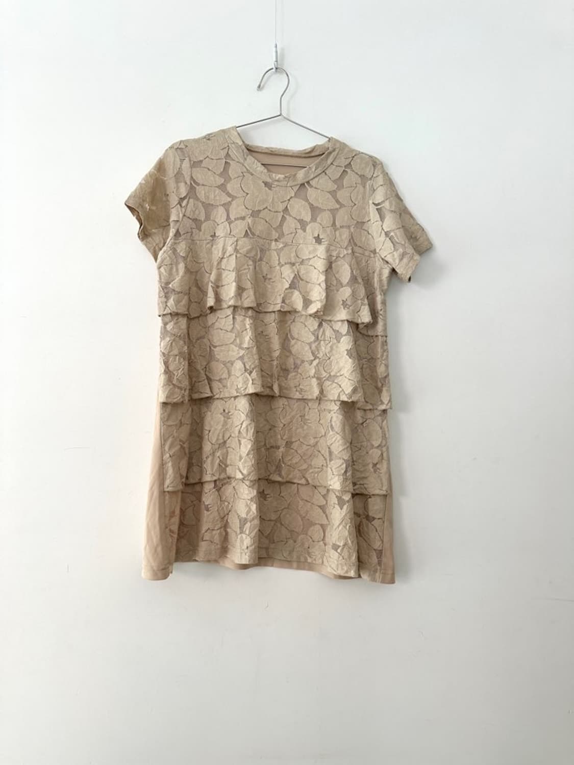 Leaf wave can can sheer blouse & ops 상품이미지6