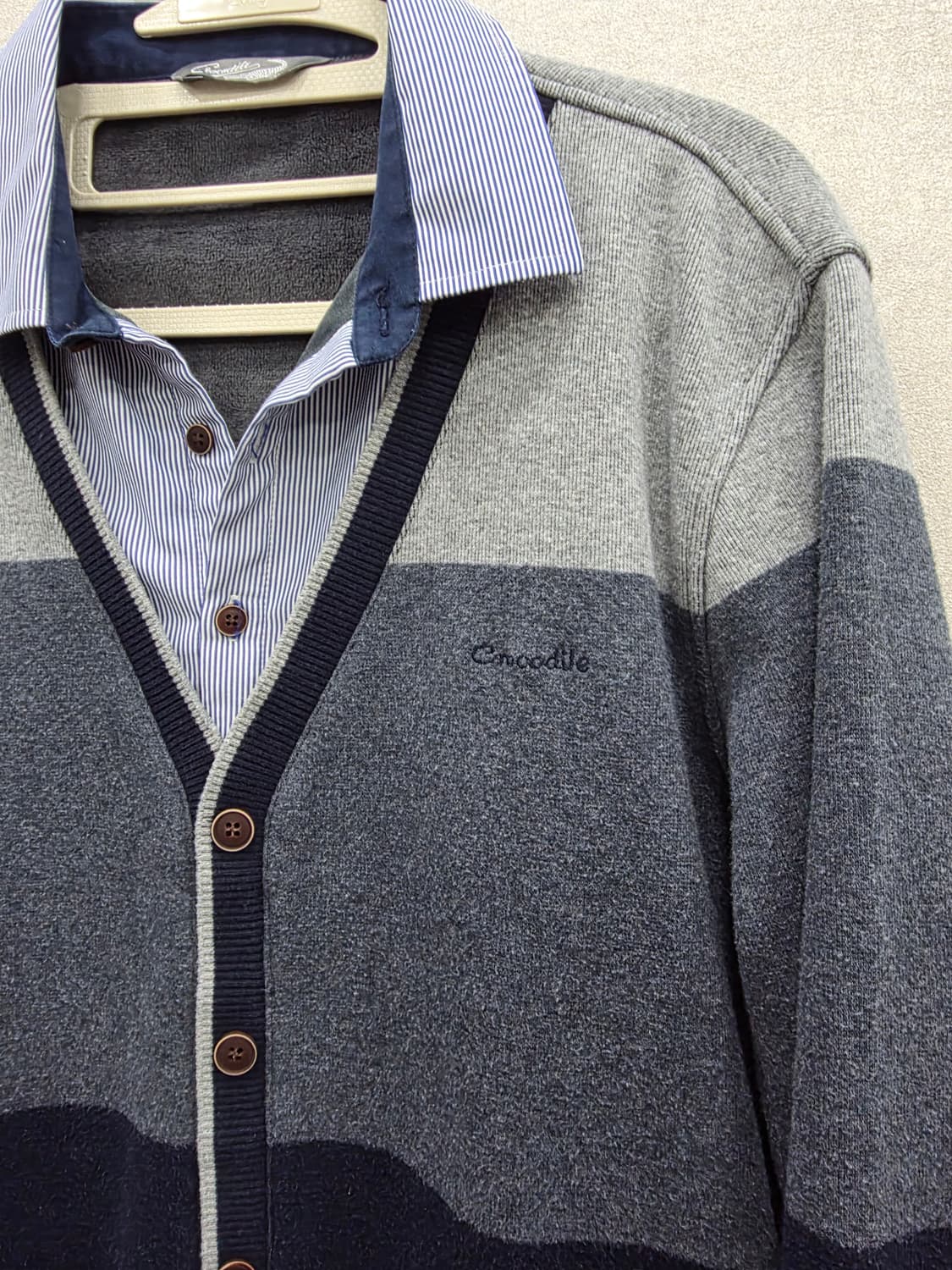 크로커다일  Crocodile 셔츠 레이어드 가디건 상품이미지6