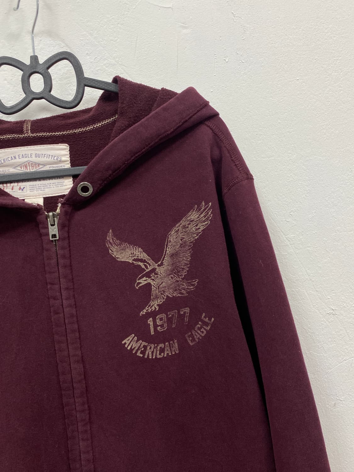 [AMERICAN EAGLE] 아메리칸 이글 버건디 y2k 후드집업 상품이미지5