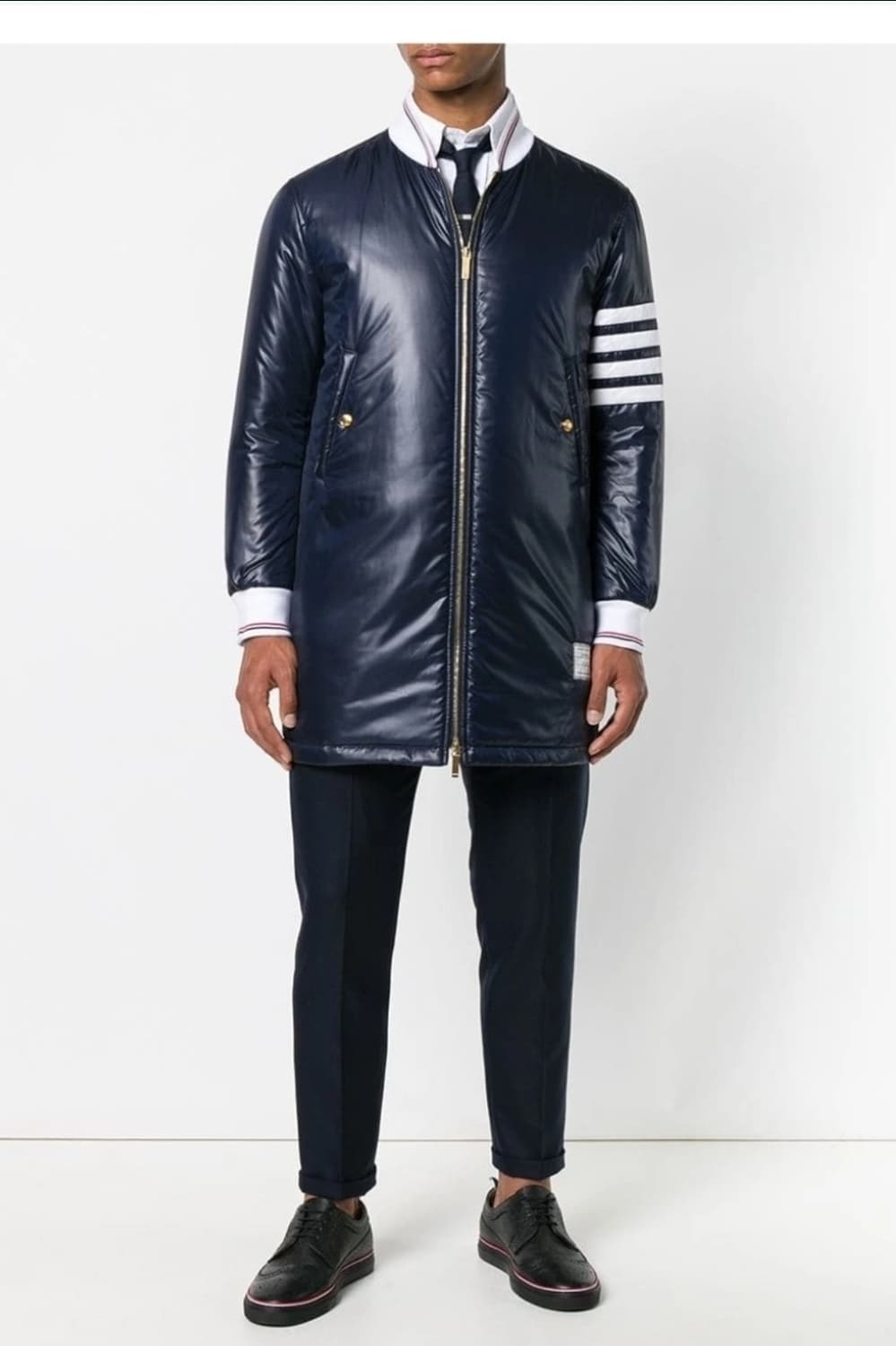 톰브라운 사선완장 봄버 다운 롱패딩(0/공용/백화점정품) 상품이미지1