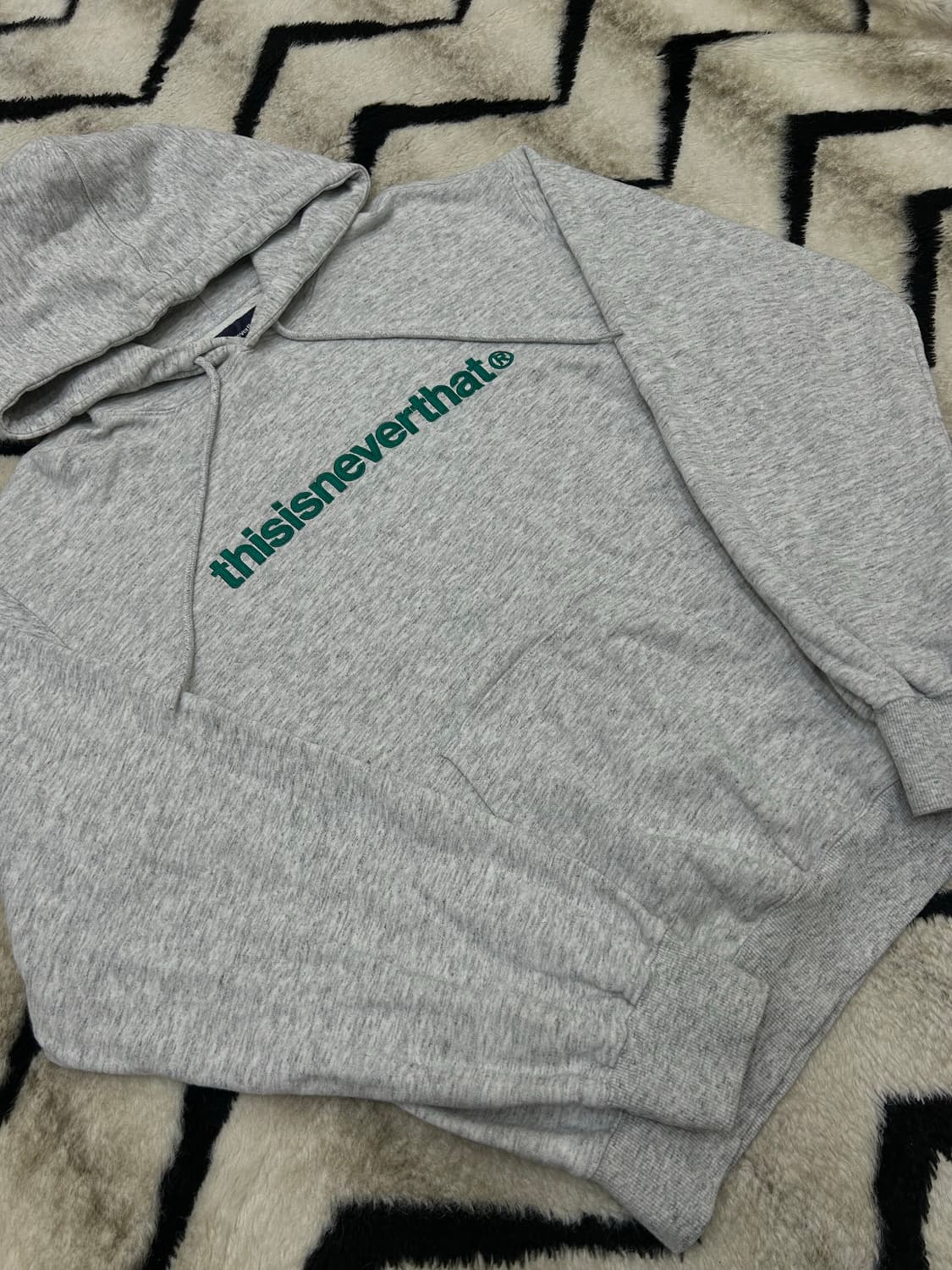 [M]디스이즈네버댓 T-로고 오버핏 후드/라이트그레이 상품이미지2