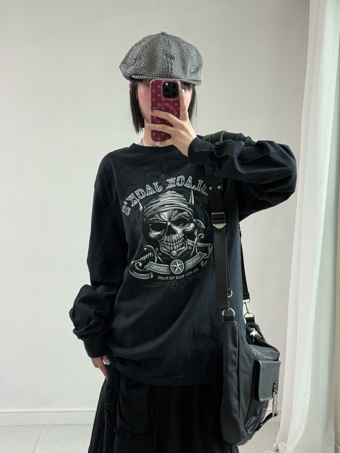 빈티지 블랙 잭 블랙 롱슬리브 상품이미지1