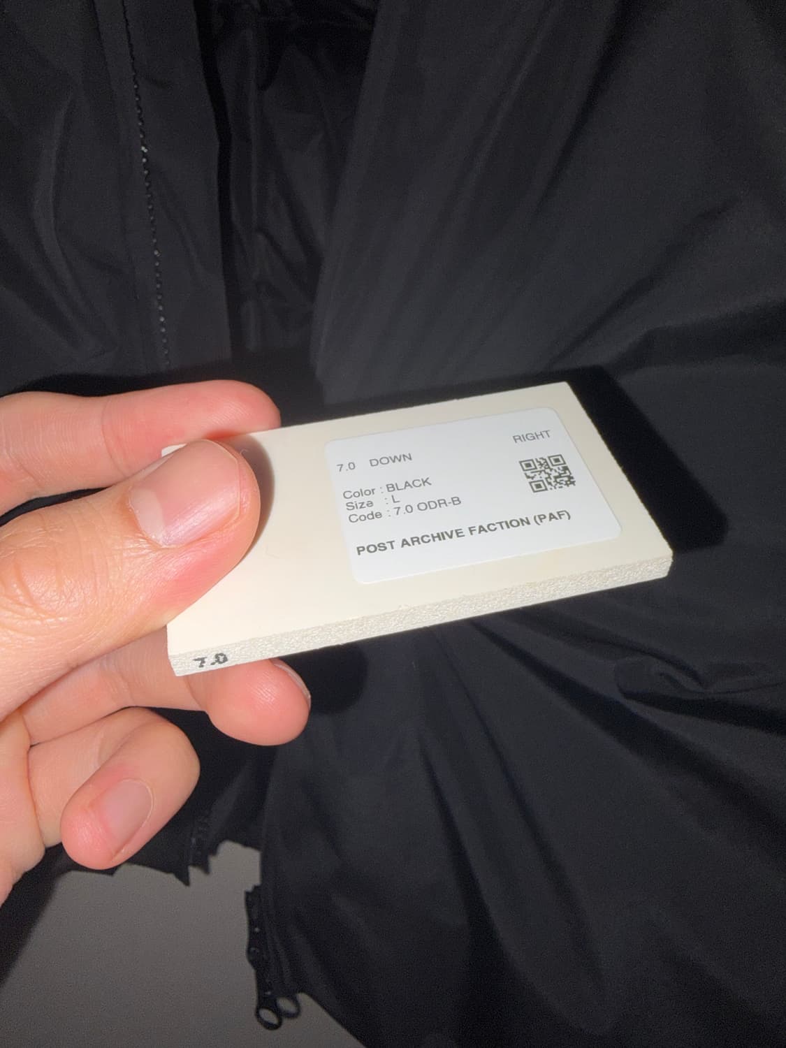(L)PAF 7.0 DOWN RIGHT 파프패딩 블랙 상품이미지5