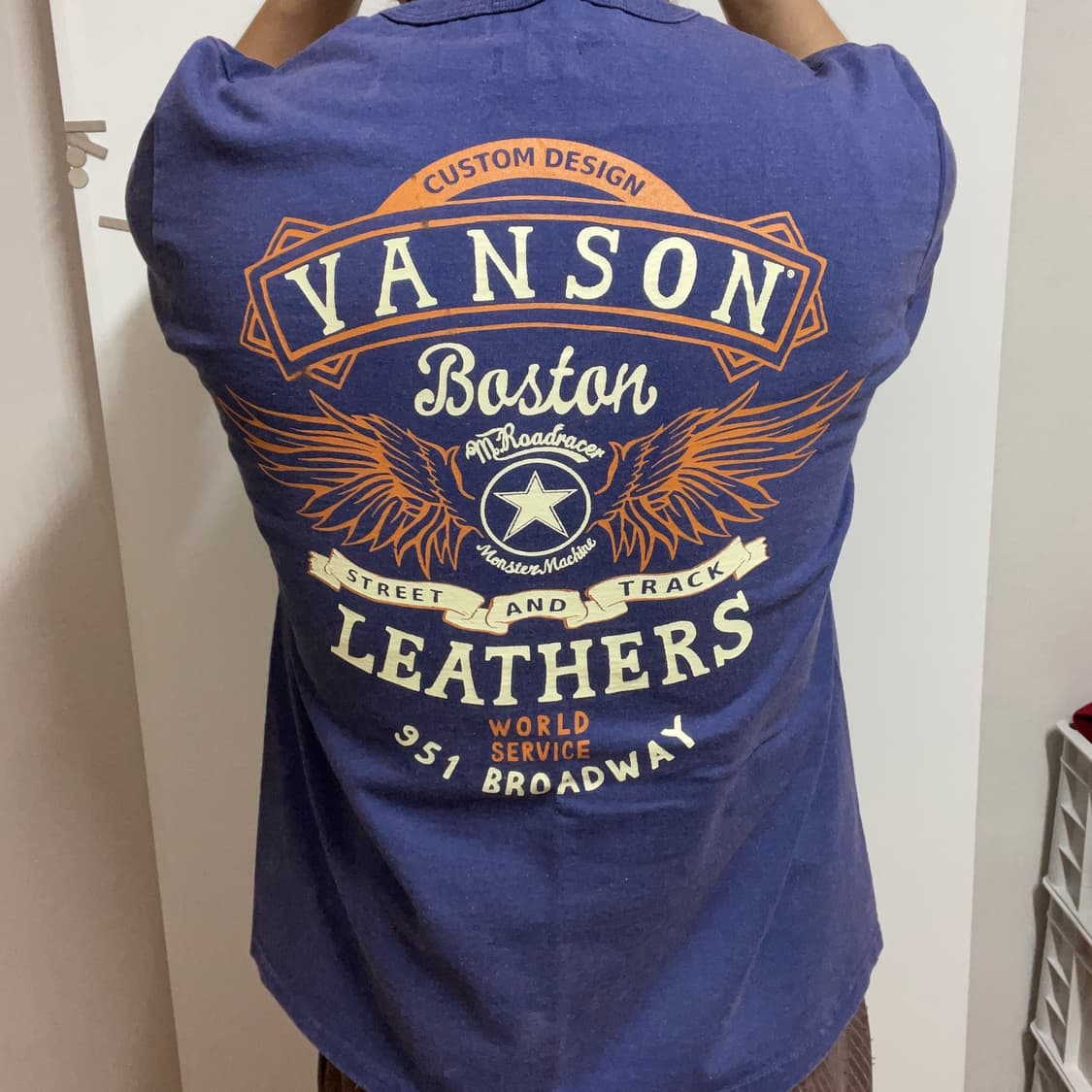 VANSON LEATHERS PUPLE SHORT SLEEVE 상품이미지1