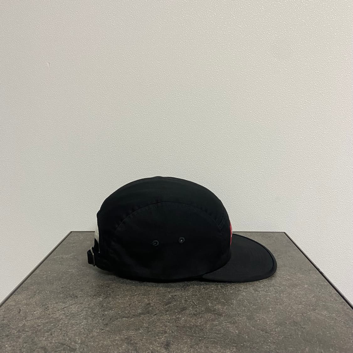 슈프림 워시드 블랙 레드 박스로고 캠프캡 모자 상품이미지3