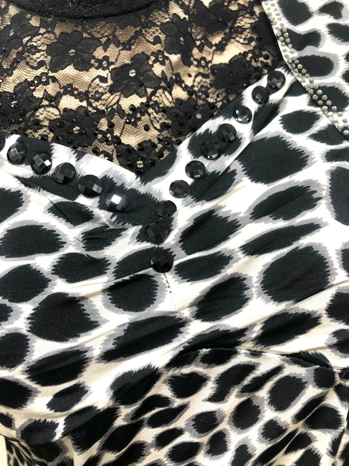 leopard pattern lace long sleeve 상품이미지5