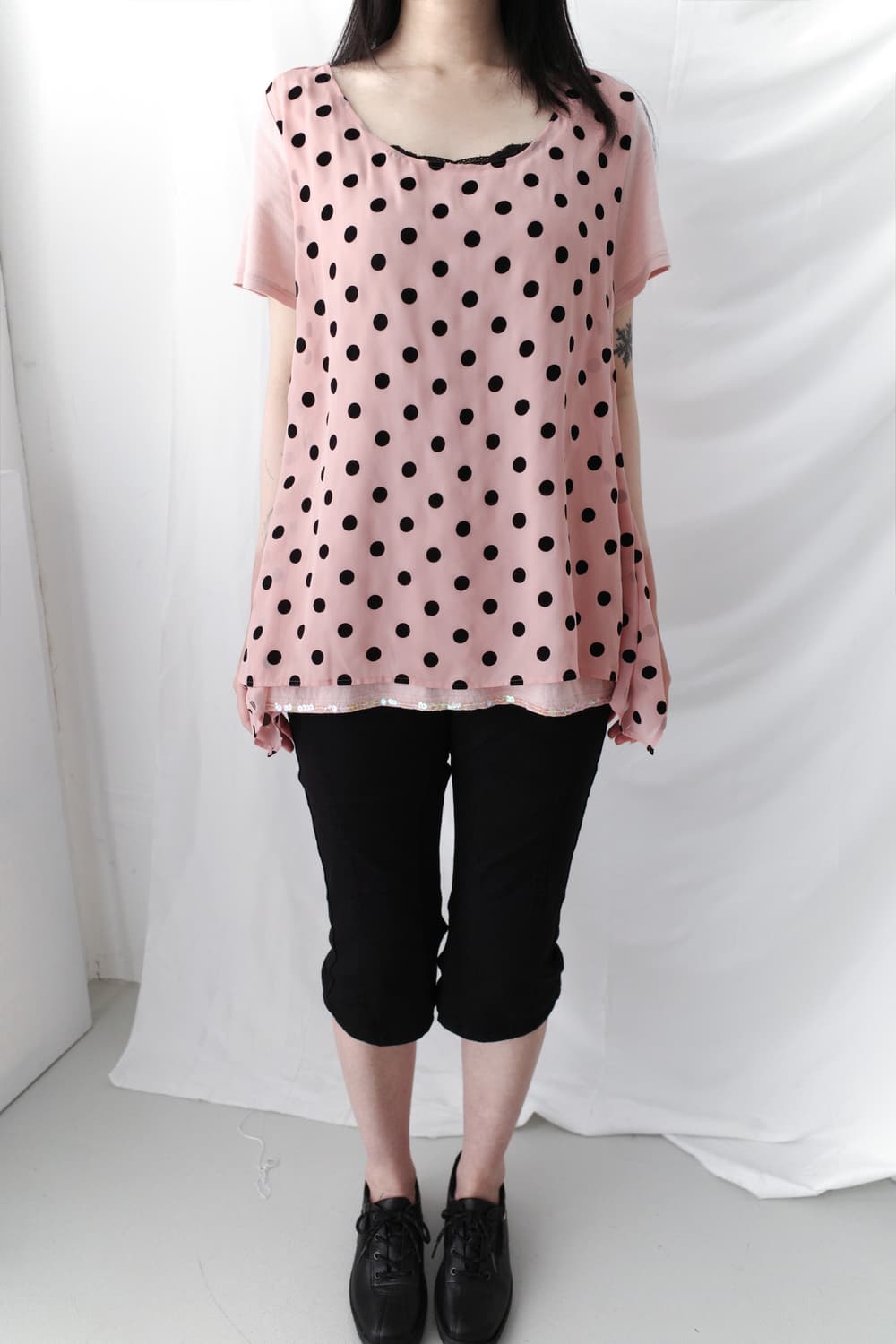 Sunao Kuwahara) dot beads half T  상품이미지5