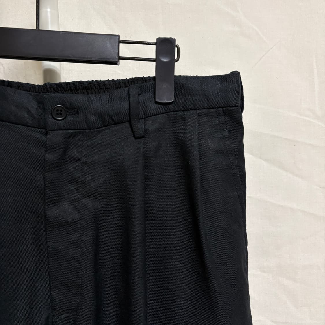 (새제품) 무인양품 투턱 밴딩 이지 슬랙스 / 블랙, XL 상품이미지4