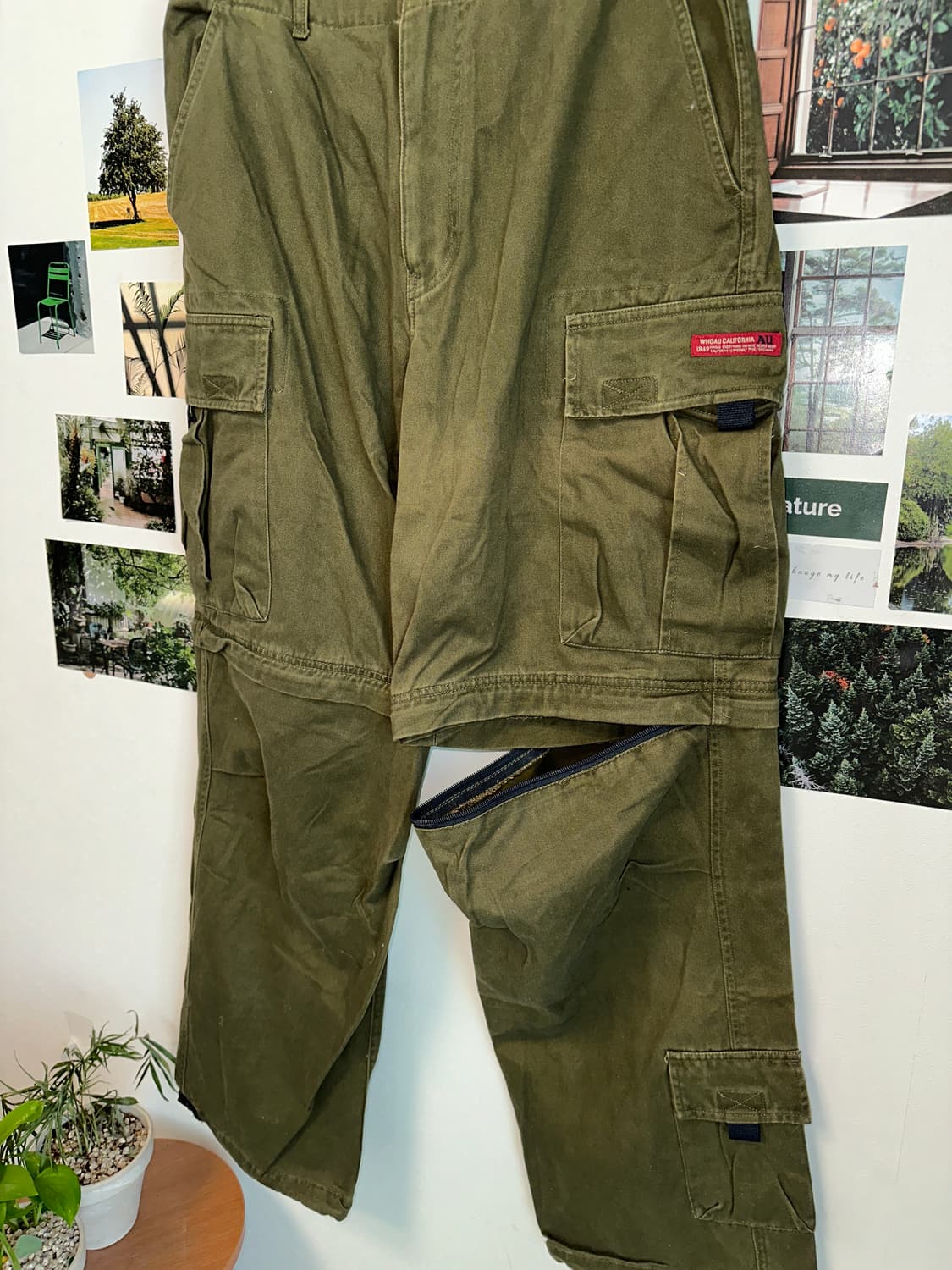 Khaki detail cargo pants  상품이미지4