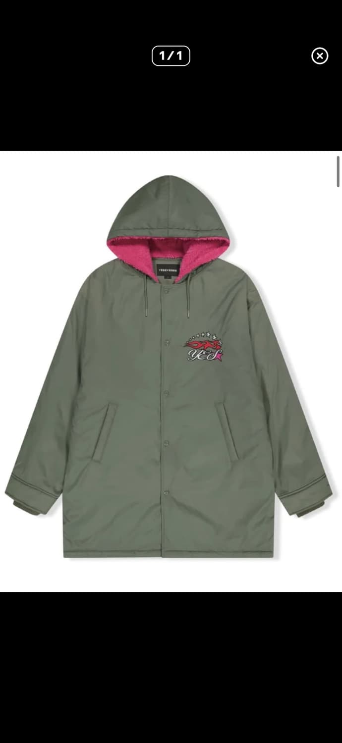 예스아이씨 헤어리 라이닝 롱파카 세이지 그린  상품이미지1