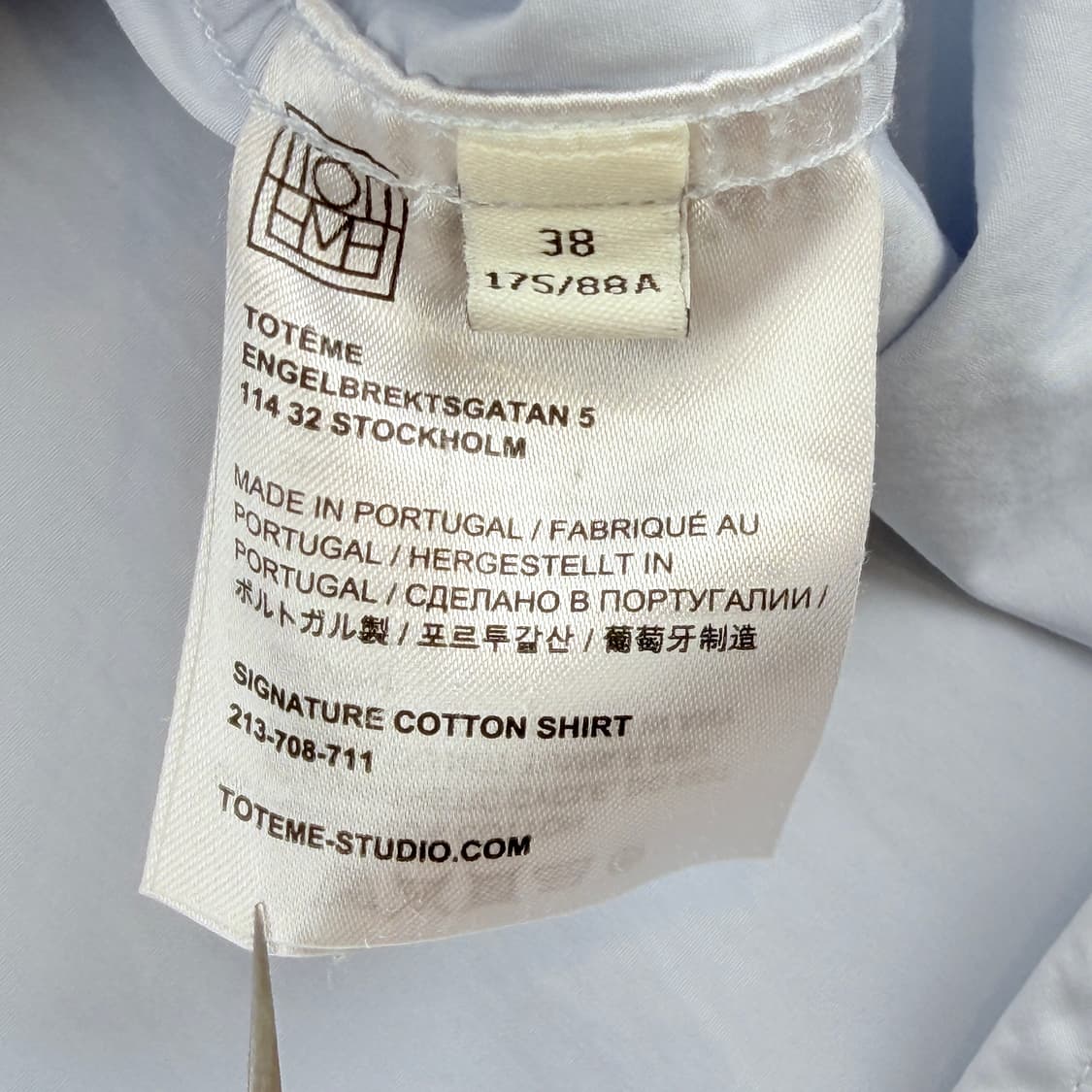 Toteme 토템 시그니쳐 로고 코튼셔츠 (38) 상품이미지4