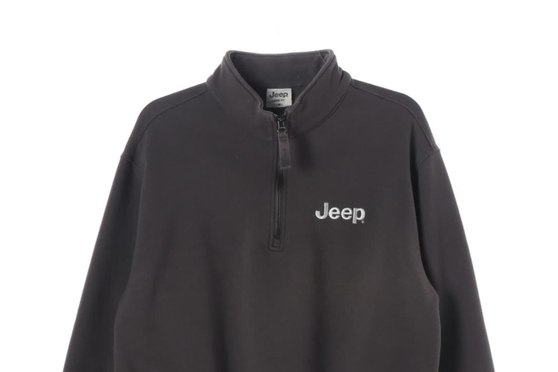 Jeep 자수 로고 루즈핏 반집업 맨투맨 L 상품이미지3