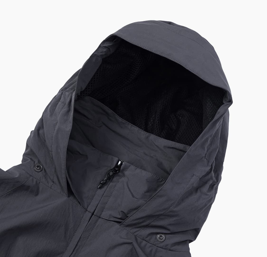 아웃스탠딩 쉘 후드 바람막이 자켓 차콜 상품이미지5