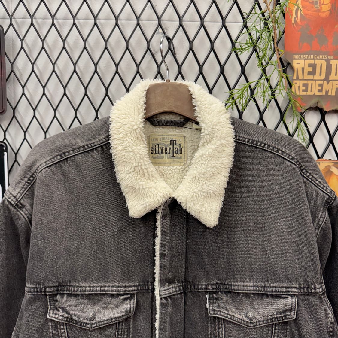 리바이스 타입 3 실버탭 쉐르파 흑청 데님 트러커 자켓 상품이미지3