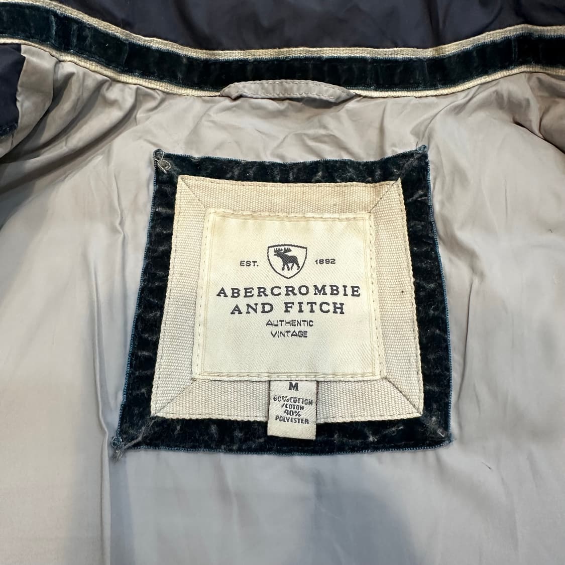 아베크롬비 울프죠 네이비 푸퍼 크롭 패딩M 상품이미지6