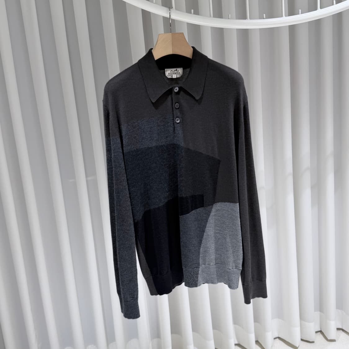 (A+/XL) / 에르메스 실크 캐시미어 폴로 니트 스웨터 상품이미지3