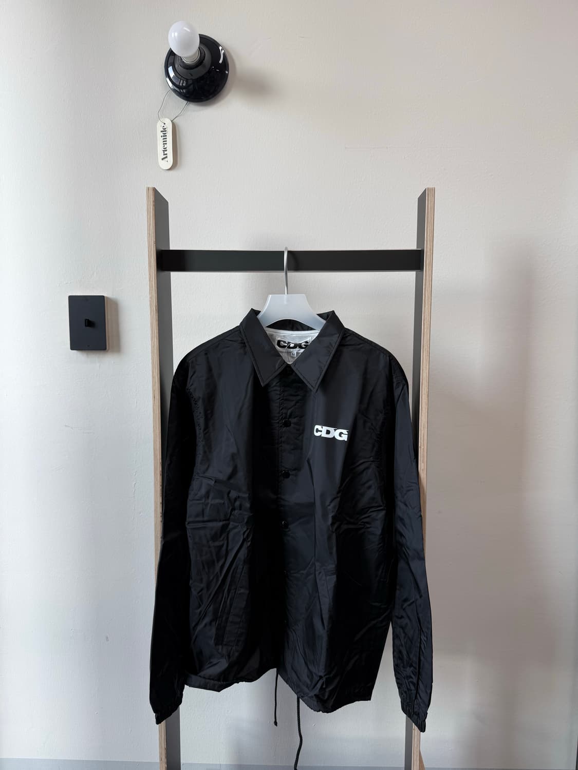 꼼데가르송 CDG 더블 로고 코치 자켓 블랙 상품이미지3