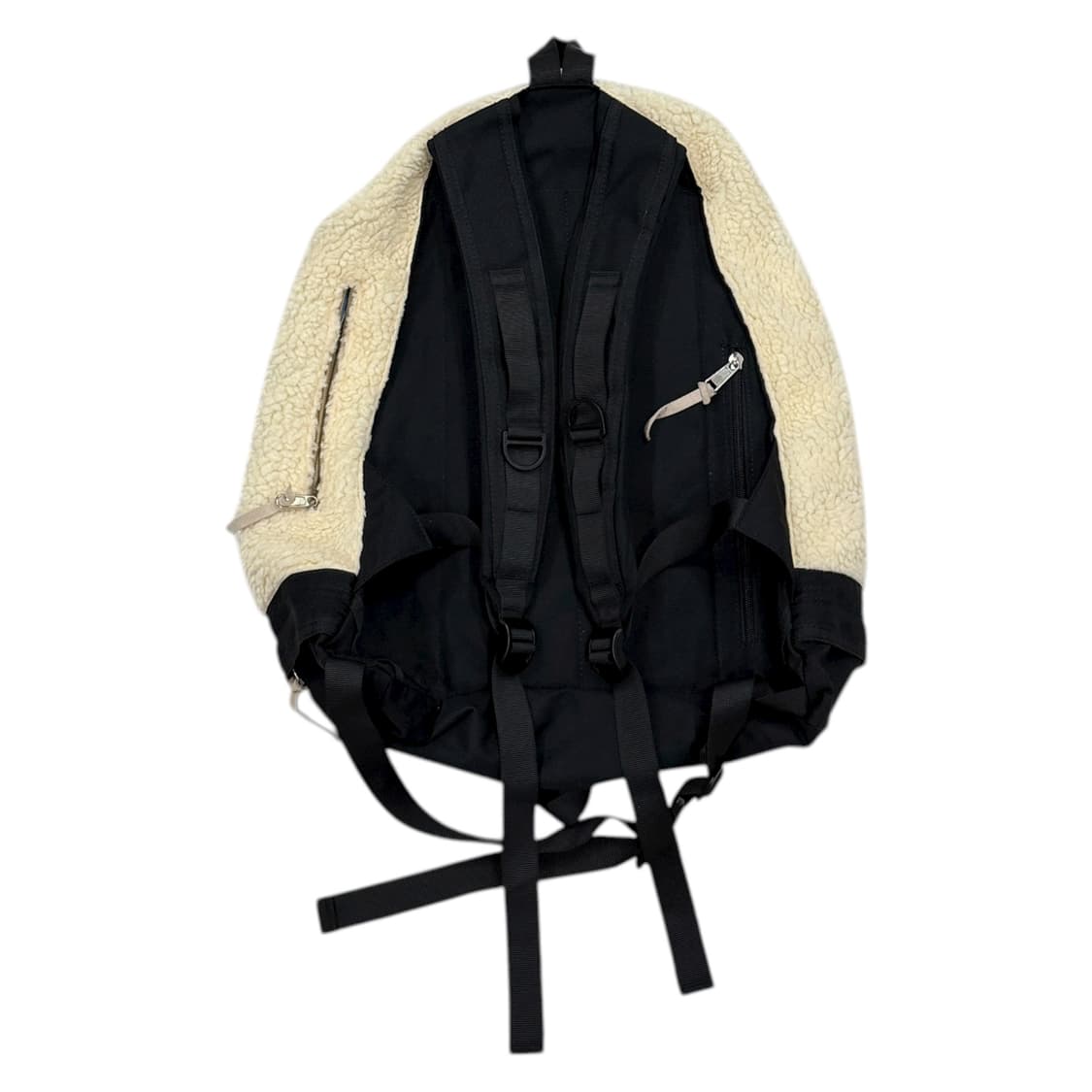 데이오프모드 지그재그 뽀글이 후리스 양털 부클 백팩 가방 상품이미지4