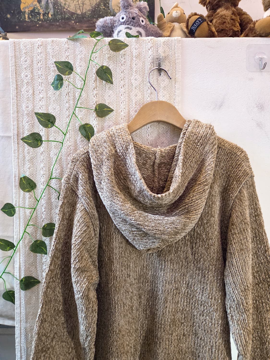 벨벳실 후드 롱가디건 상품이미지5