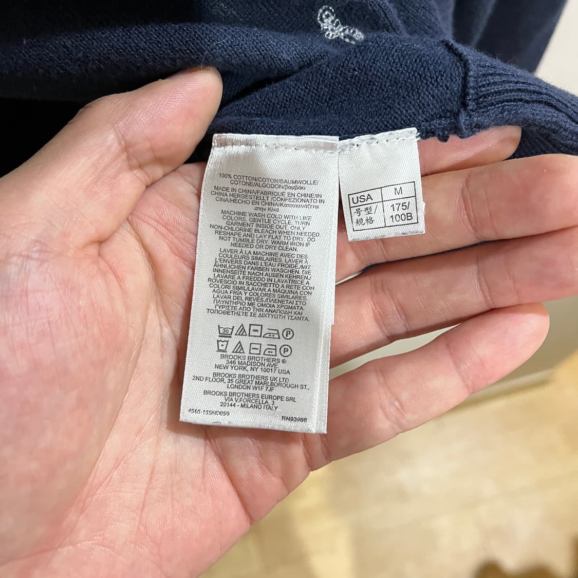 (M) 브룩스브라더스 코튼 자수 니트 상품이미지5