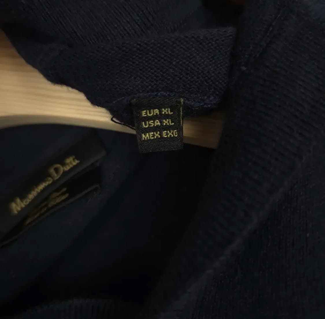 (100-105) 마시모두띠 반팔 니트 카라 네이비 상품이미지6