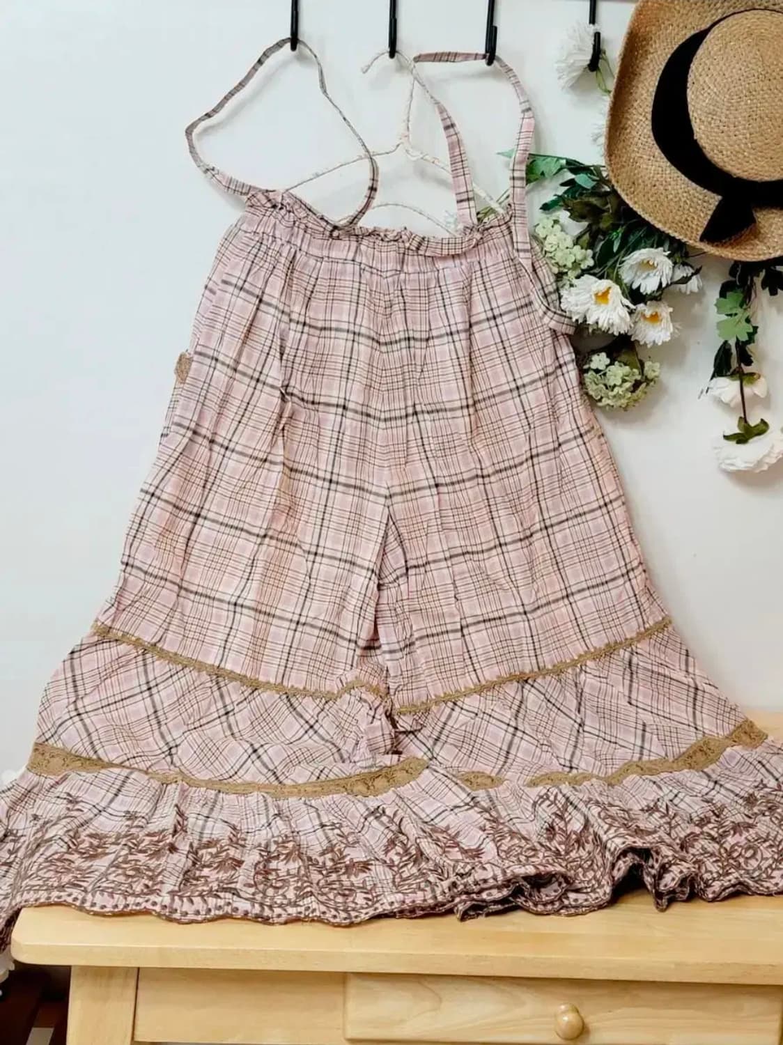 일본빈티지 새제품 LIZLISA 리즈리사 자수 멜빵바지 상품이미지5