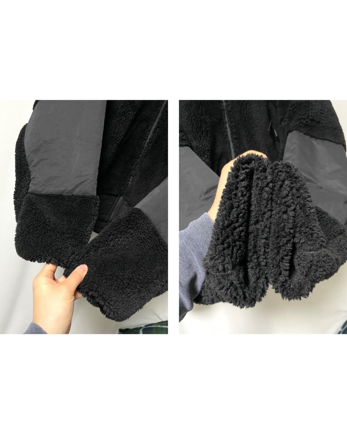 비헤비어 레벨3 택티컬 세미크롭 두툼한 뽀글이 플리스 자켓 100-105 상품이미지5