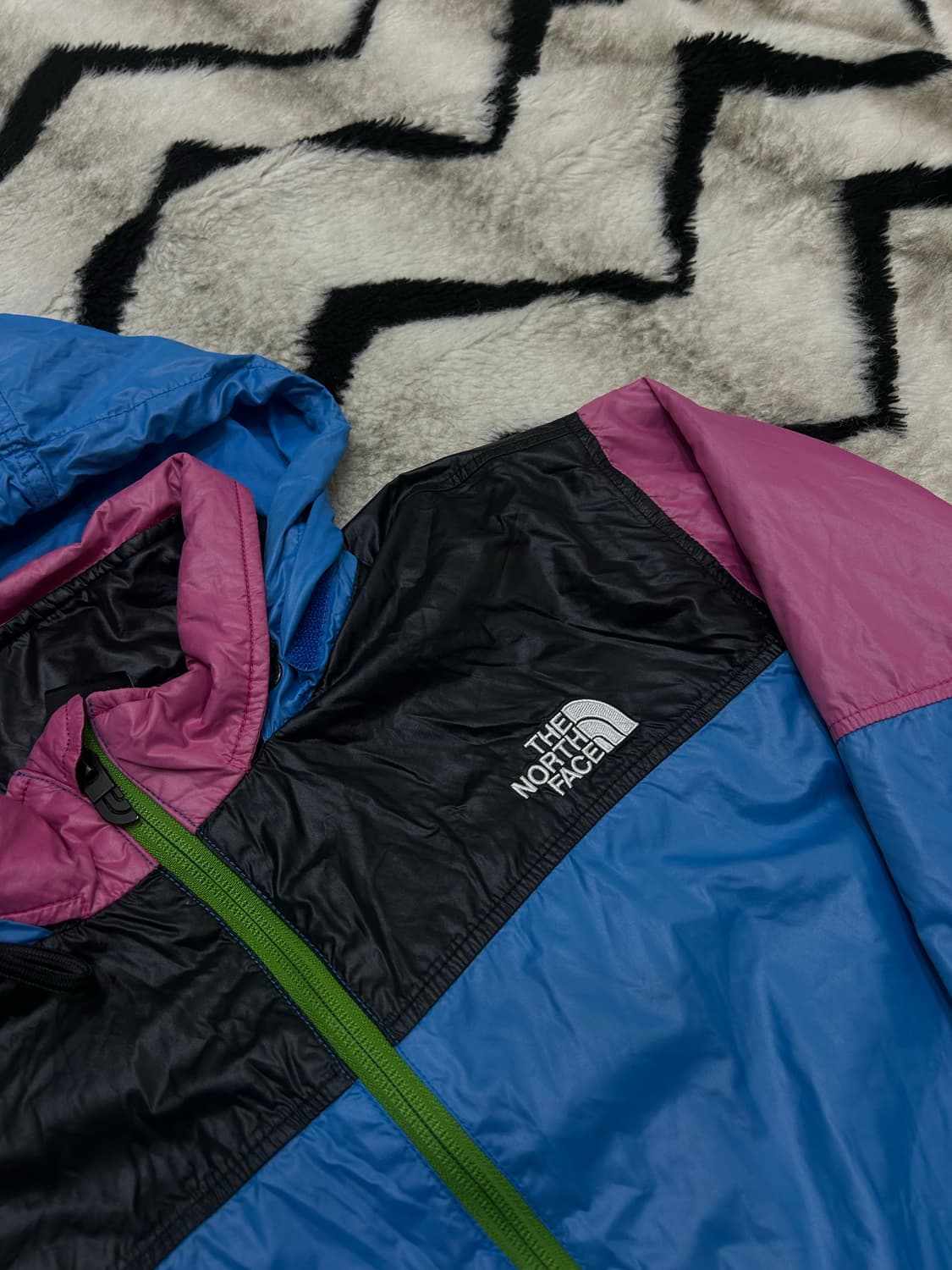 [M]노스페이스 컬러블록 후드 바람막이 상품이미지1