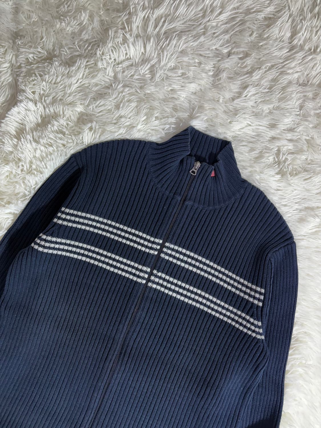 폴로 진스 넥로고 니트집업 상품이미지4