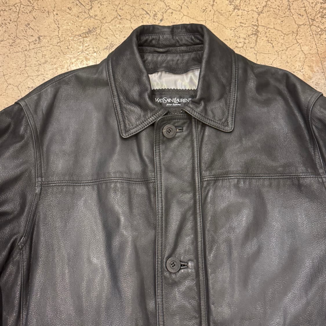 YSL Pour Homme 입생로랑 레더 카코트 상품이미지4