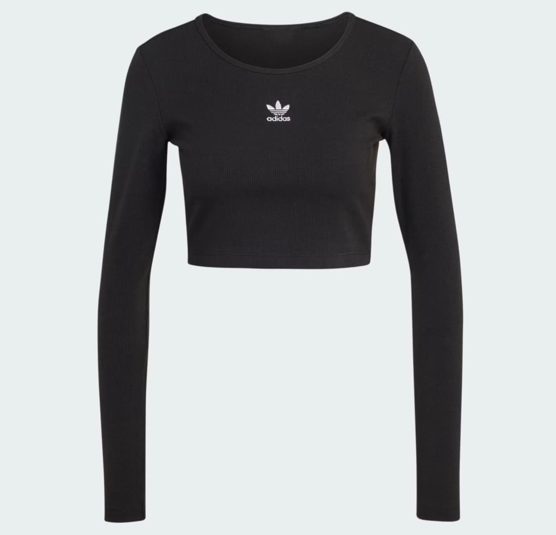 아디다스 에션셜 크롭 긴팔 티 상품이미지2