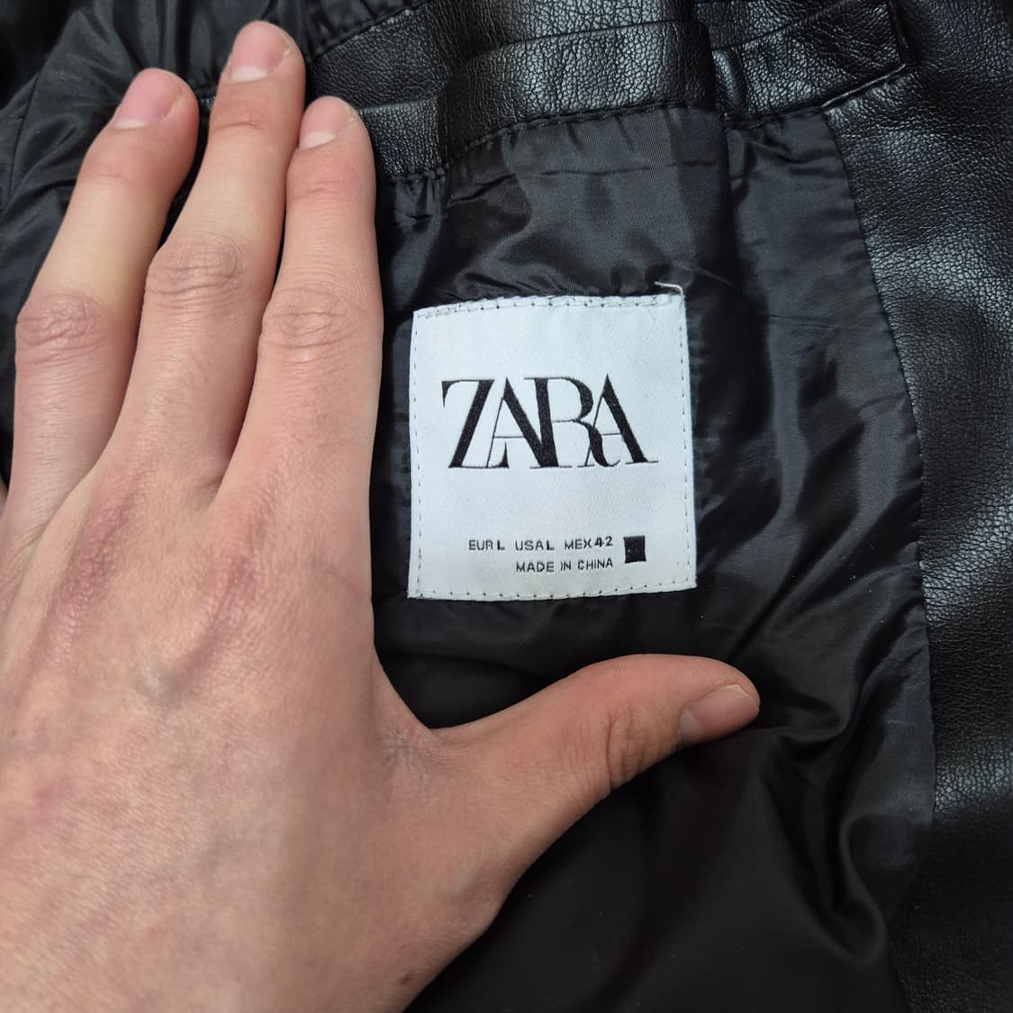 ZARA 자라 가죽자켓 L(100) 상품이미지5