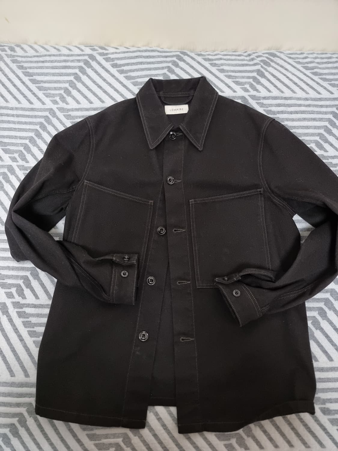21fw 르메르 데님 자켓 46size 블랙 상품이미지1