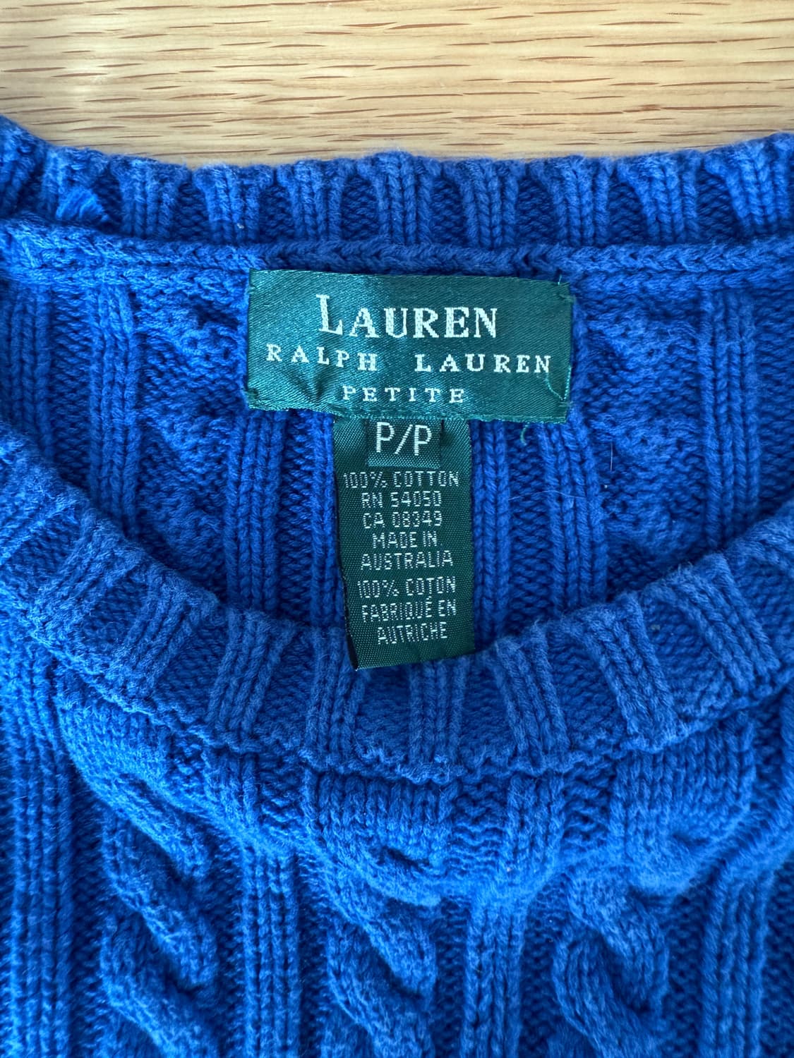 올드 랄프로렌(Ralph Lauren) 꽈베기 코튼 니트 상품이미지6