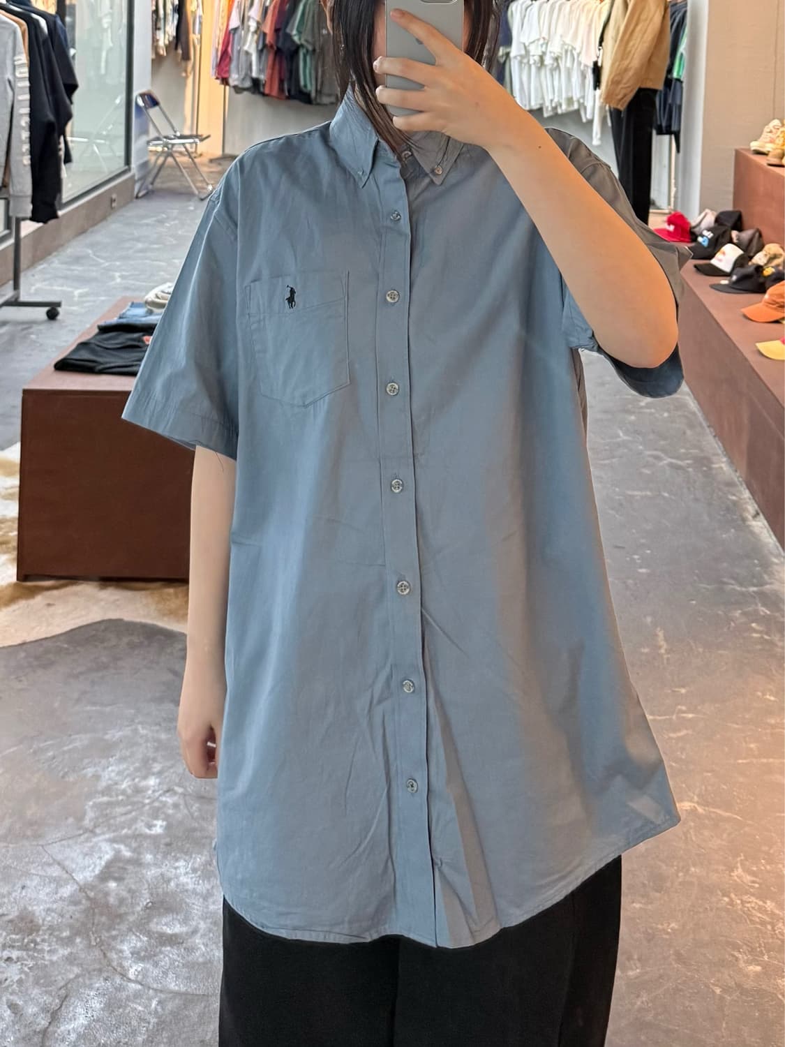 폴로 랄프로렌 스카이블루 반팔 셔츠 H3030 상품이미지1