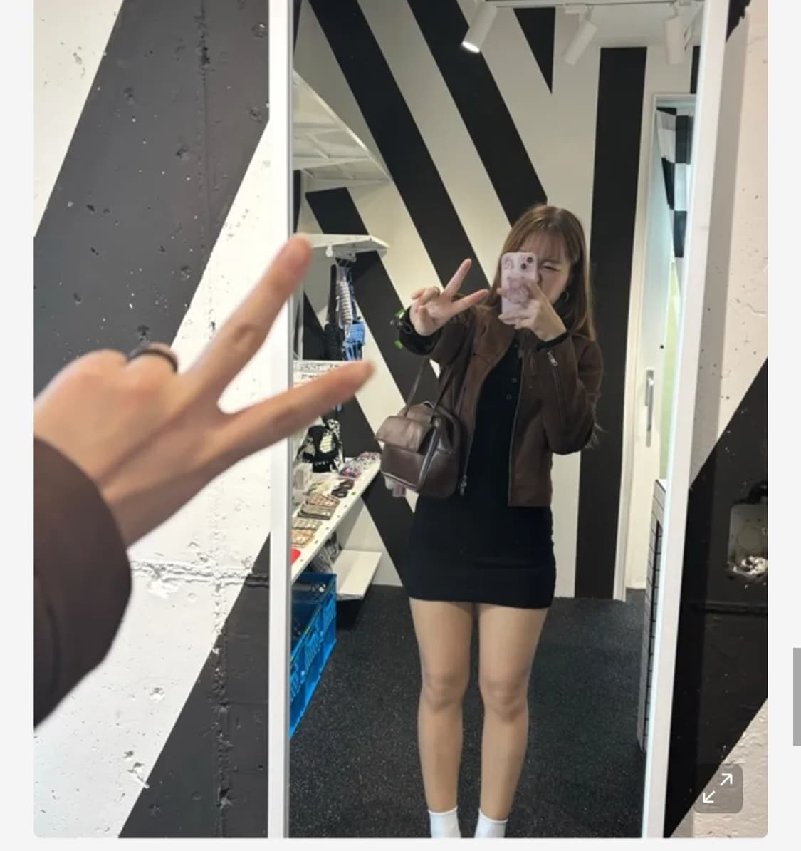 도프셉 비건 레더 스웨이드 레이서 자켓 모카 상품이미지2