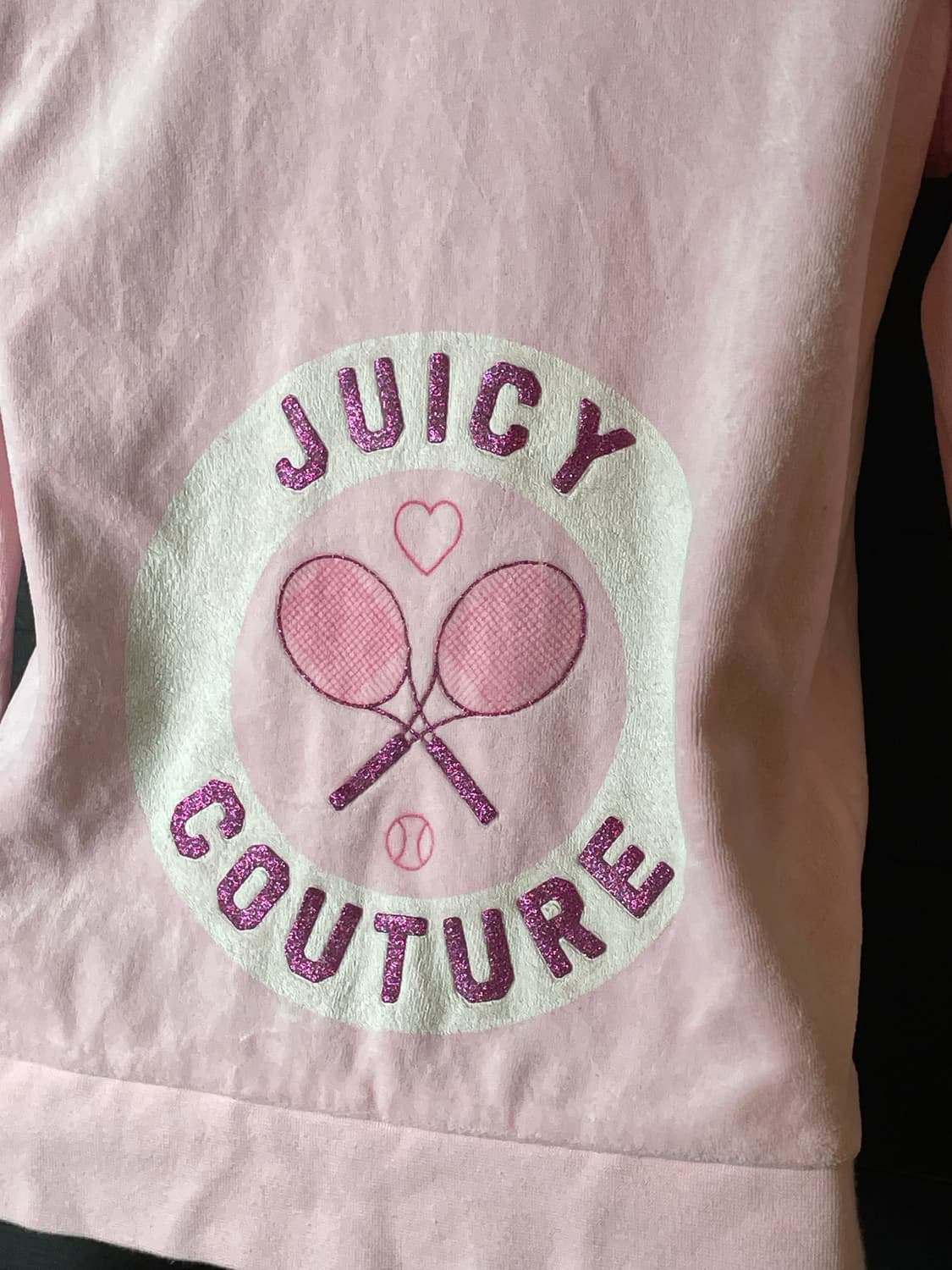 JUICY COUTURE 쥬시꾸뛰르 갸루 핑크 테니스 벨벳 후드집업 상품이미지5