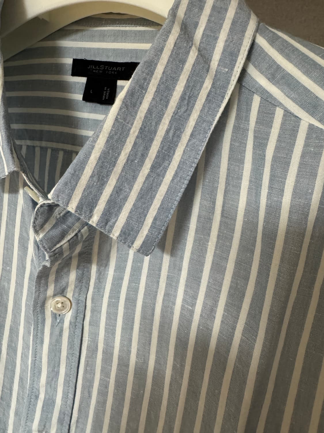 질스튜어트 뉴욕 스트라이프 린넨셔츠 100사이즈 새상품 판매 상품이미지2