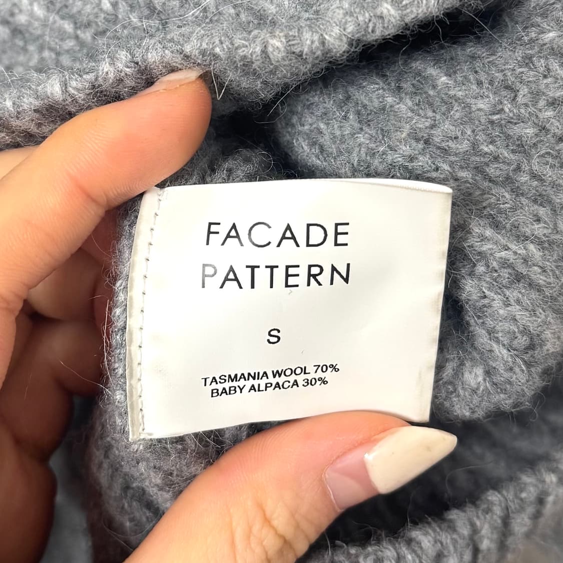 (s) 파사드패턴 알파카 풀오버 니트 상품이미지4