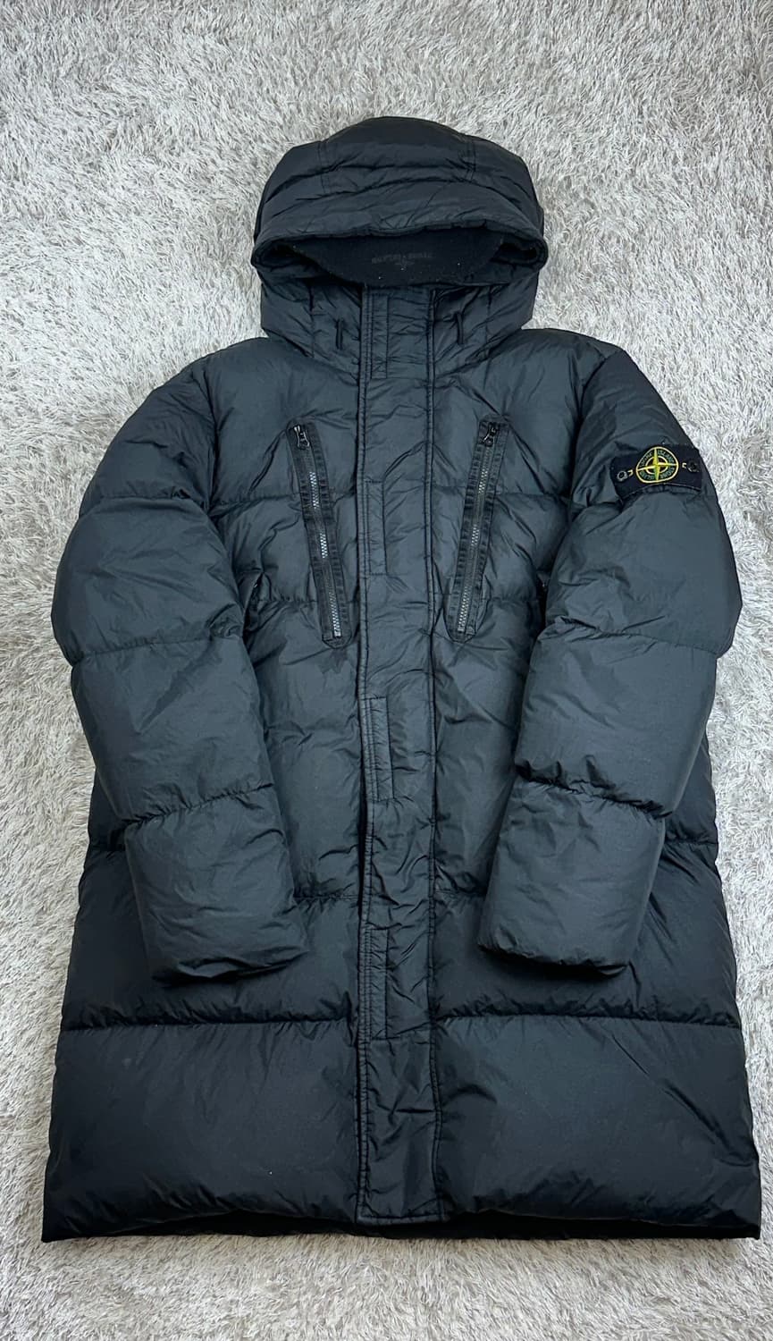 [L] 정품 스톤아일랜드 21FW 크링클랩스 롱패딩 블랙 상품이미지2