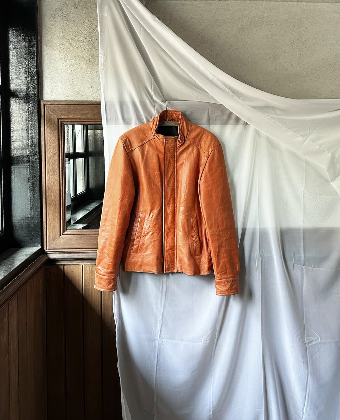 JPV stand collar leather jacket 상품이미지8