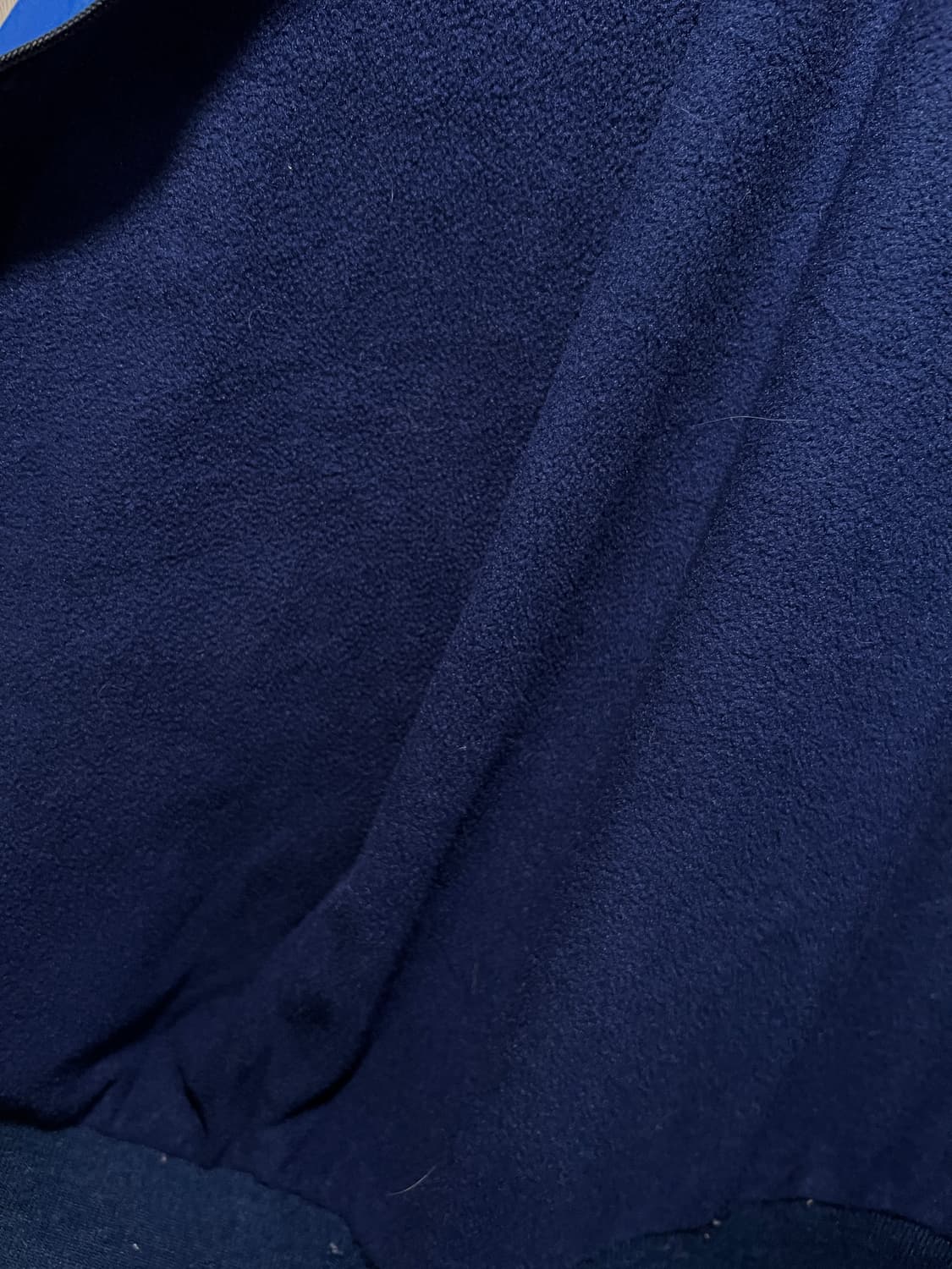 [XL]90s 엘엘빈 USA Made 플리스 라이닝 블루 나일론 웜업자켓 상품이미지5