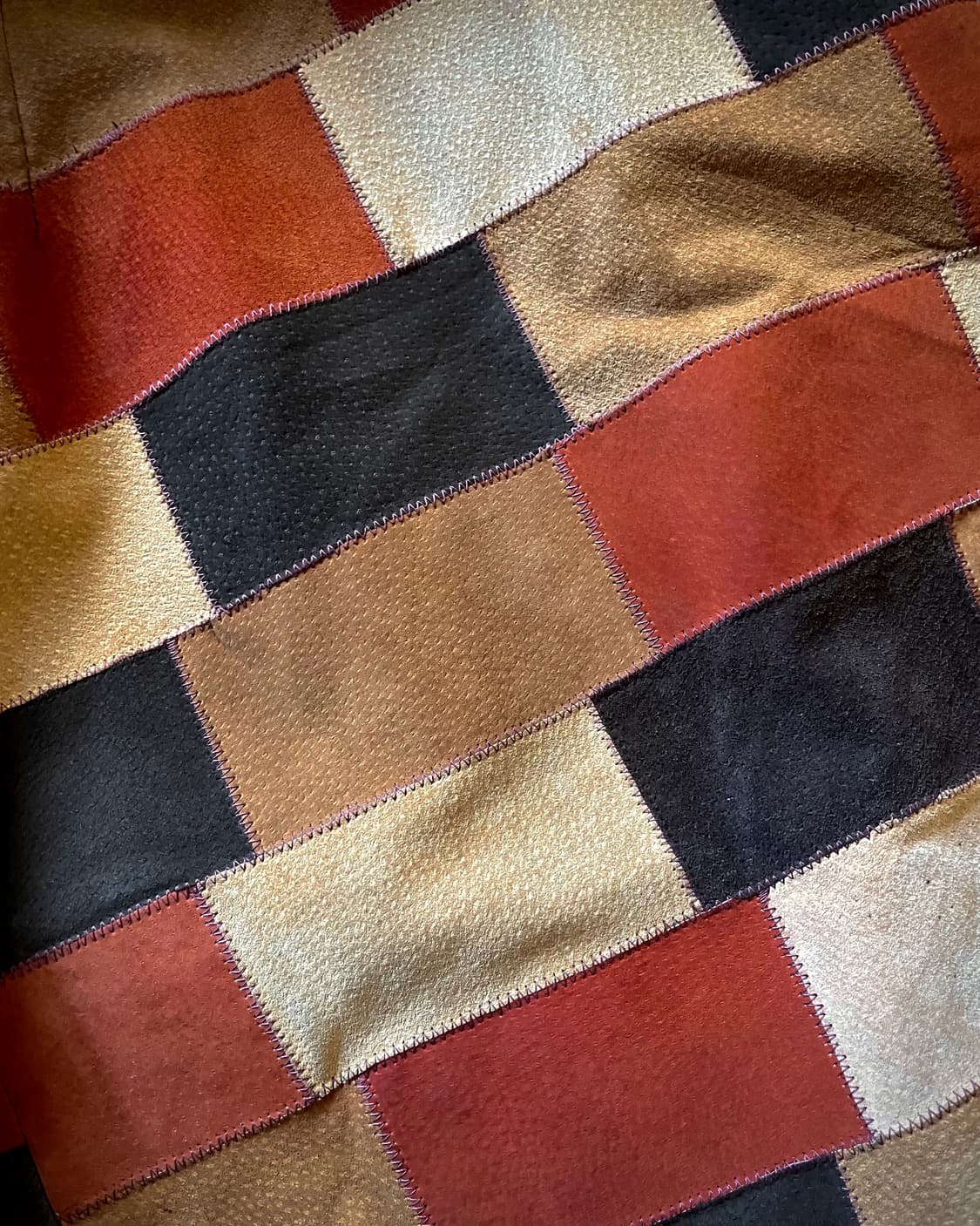 1970-80s Moon Bat Leather Lamb Fur JK 상품이미지9