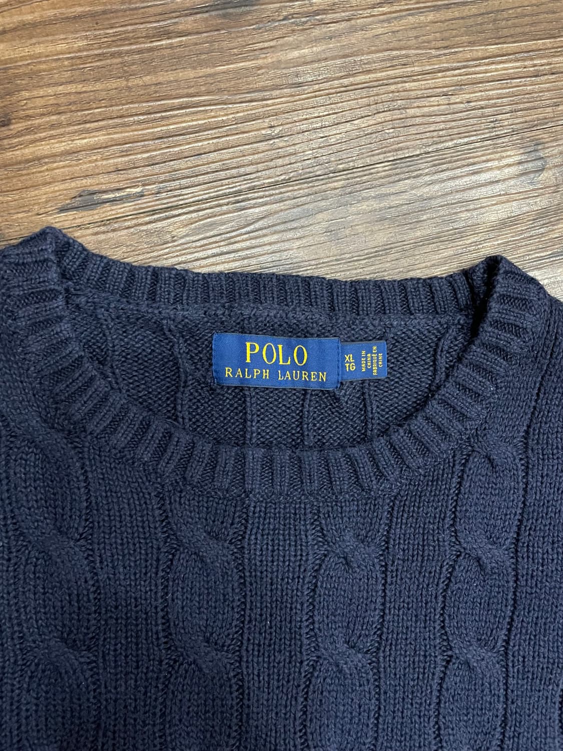 폴로 랄프로렌 네이비 케이블 코튼 니트 스웨터 상품이미지6