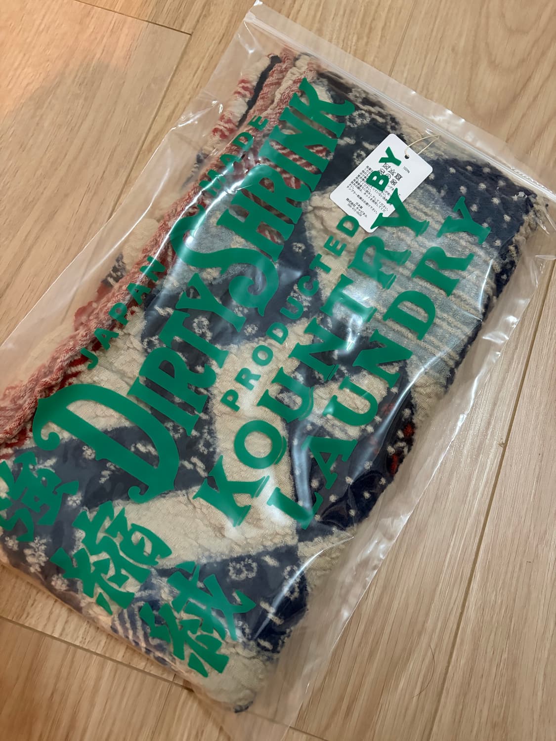 새상품) 캐피탈 슈렁큰 울 인디고 스카프 키나리 상품이미지5