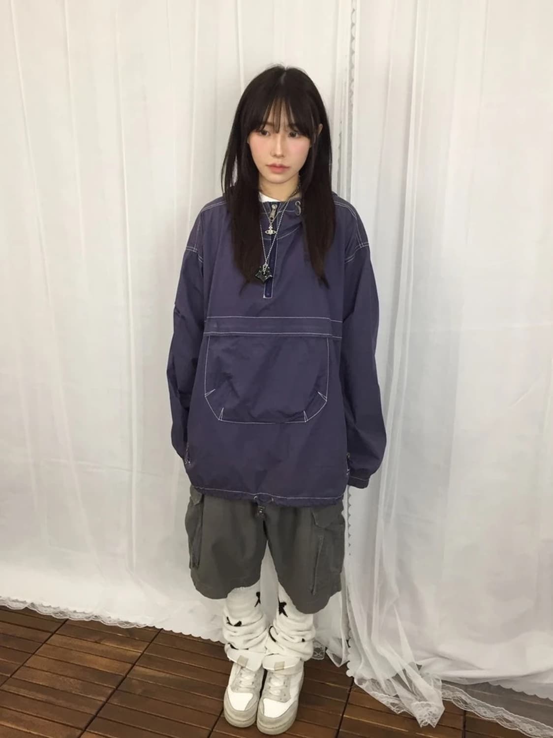 90s GAP Navy Cotton Anorak Jacket 상품이미지1