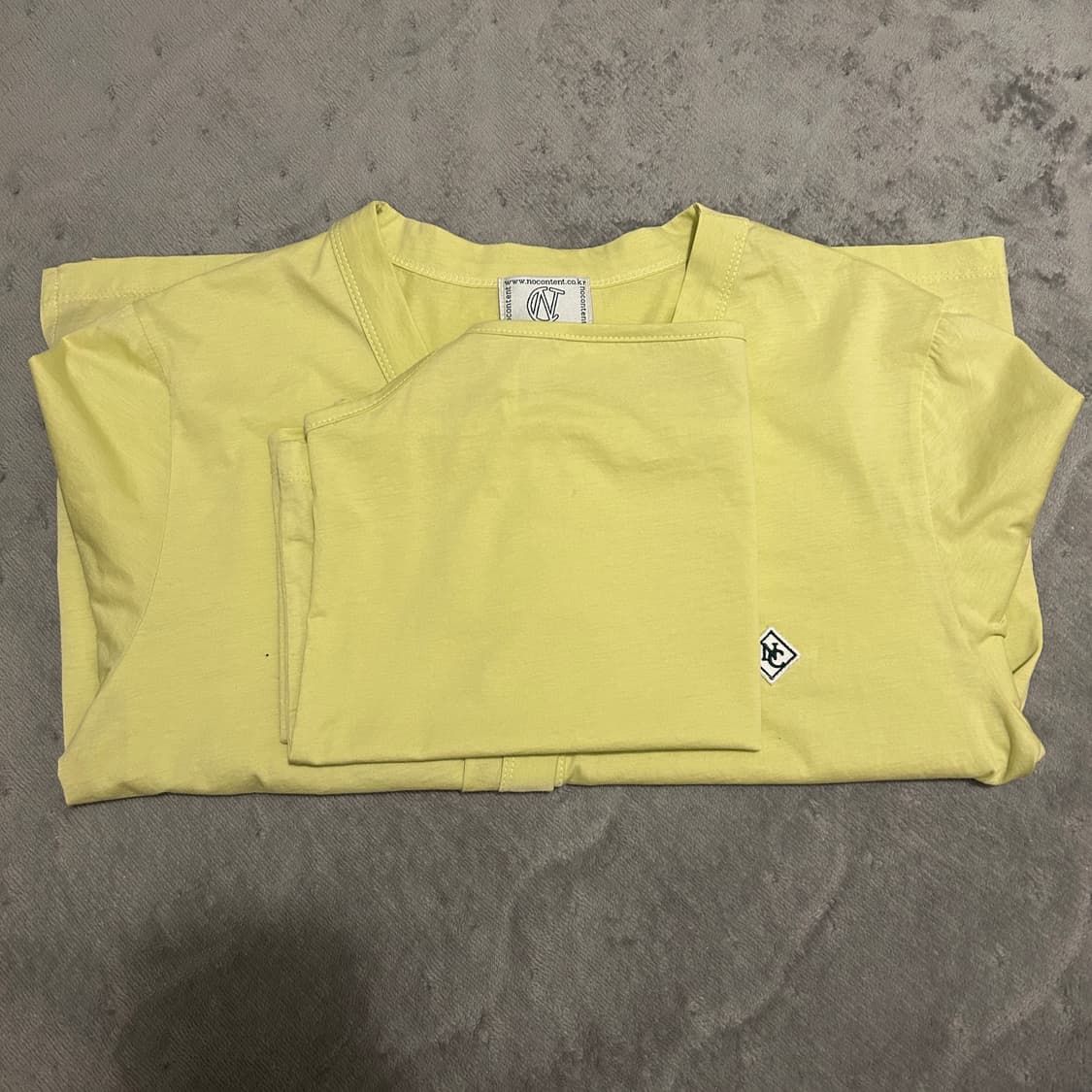 노컨텐츠 가디건 셋업 레몬 상품이미지4